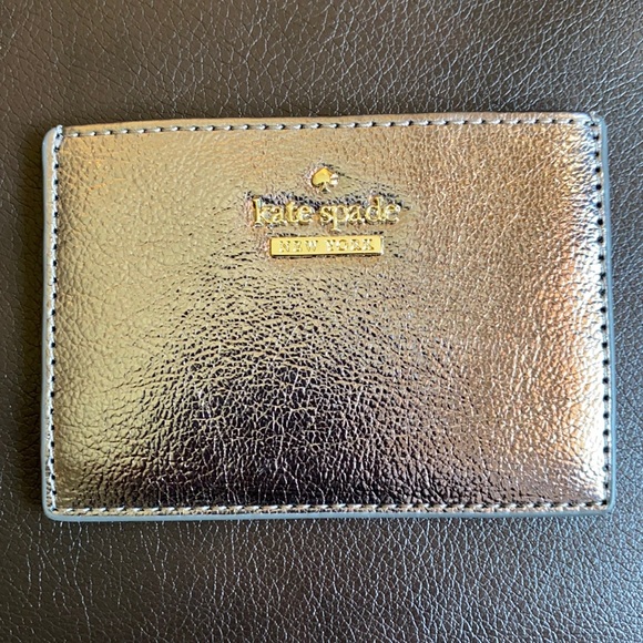 Kate Spade Metallic Small Slim Card Holder - Picture 1 of 3